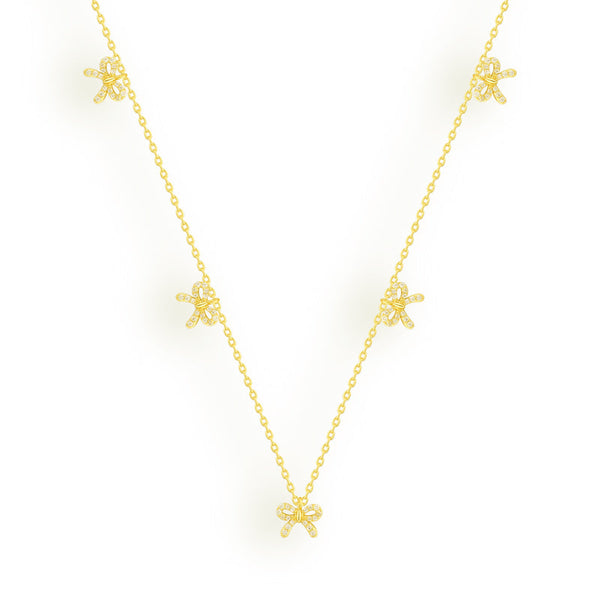 Gilded Bow Necklace - EVRYJEWELS